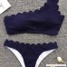 QBQCBB Women Swimwear Beachwear Push up 2 Pieces One Shoulder Bikini Swimsuit Bathing Suit Blue B07MR33VFV